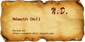 Németh Deli névjegykártya